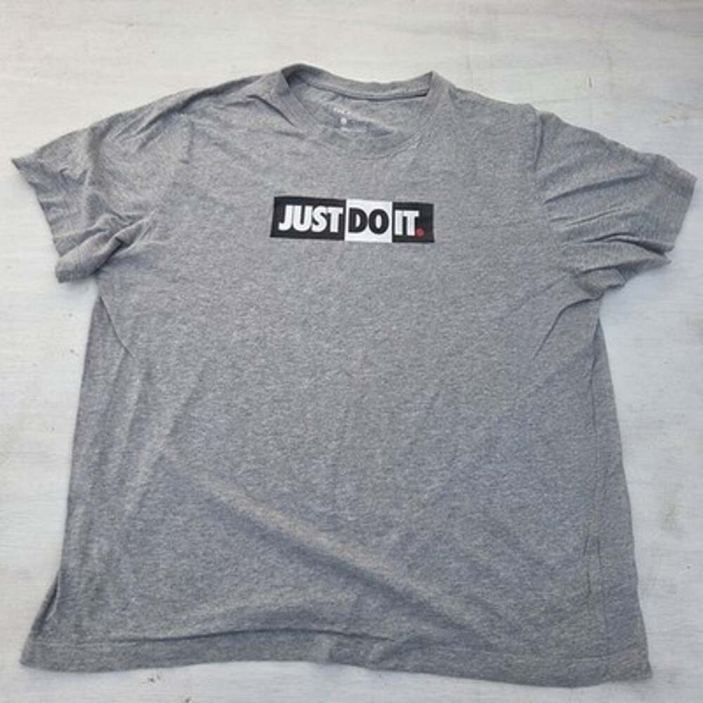 The Nike Tee Mens Large Gray Short Sleeve T Shirt Just Do It